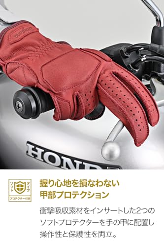 Daytona Motorcycle Gloves, Summer, Winter, Autumn, Spring, Leather (Cowhide), Made in Japan, Smartphone Compatible, Reinforced Pads, Externally Stitch