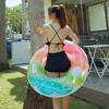Float Rainbow For Water Summer Leisure Ring, O-Shaped, Type, Cute, Adults, Children, Pool, Float, Beach, Play, Vacation, Travel, Outdoors, (100#