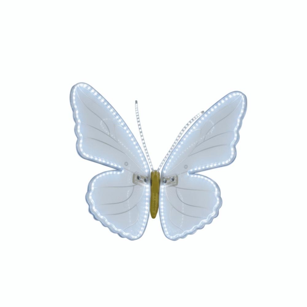 

40/60 см Светодиодная трепещущая бабочка Водонепроницаемая светодиодная имитация бабочки Декор Рождественский/Свадебный декор 40CM-Static