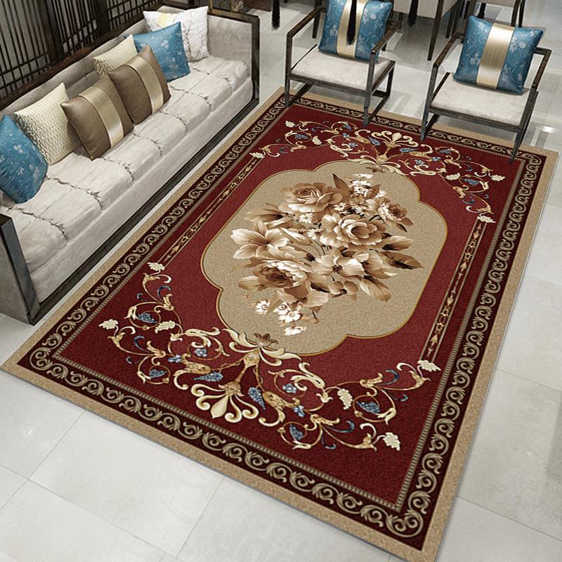 Ethnic Style Bedroom Carpet European Bohemian Living Room Sofa Carpet Large Area Washable