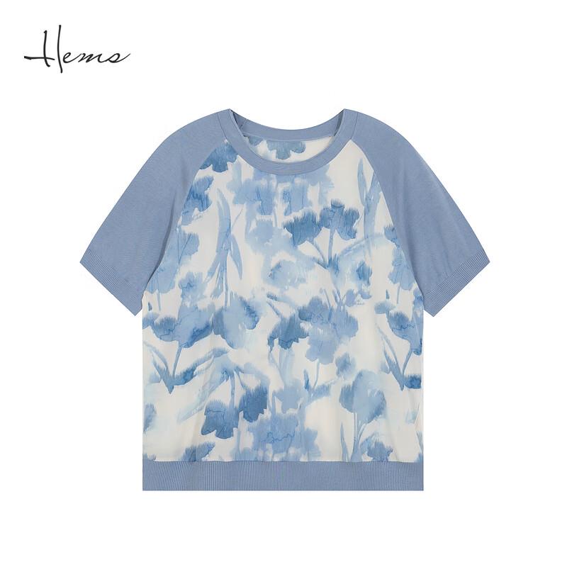 Haermans Women's Elegant Round Neck Short Sleeve Knit Top