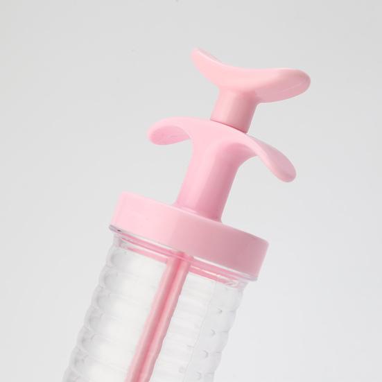 1 Set Pastry Nozzle Kit Food Grade Safe Pink DIY Baking Cake Decorating Syringe for Kitchen
