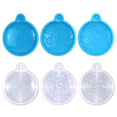 3 Styles Glossy Mold Christmas Series Keychain Silicone Mold DIY Keychain Pendant Jewelry Epoxy Resin Crafting Mold