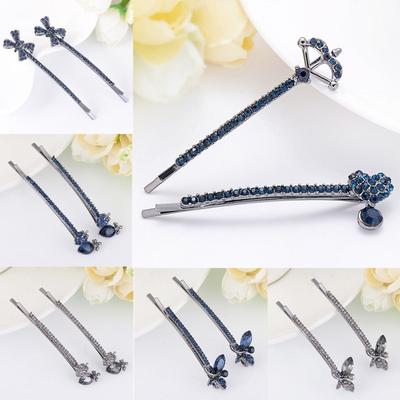 Accessories Women Girls Bling Headwear Edge Clamp Barrette Hairpin Crystal Rhinestone Hair Clip