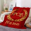 Customiz Name Personality SPQR logo Blanket Soft &Warm Sofa Office Bed Travel Lunch Break Blanket, Gift Suitable All Seasons