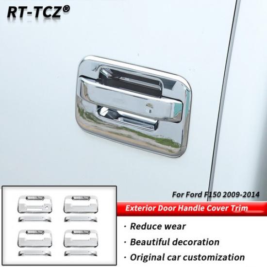 Chrome Door Handle Bowl Cover Trim for Ford F150 2009-2014 Exterior Accessories