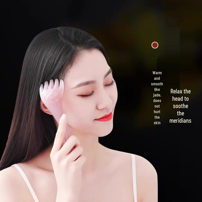 Resin Five-Claw Head Massager: Meridian Massage, Gua Sha Therapy & Beauty Scraping Comb