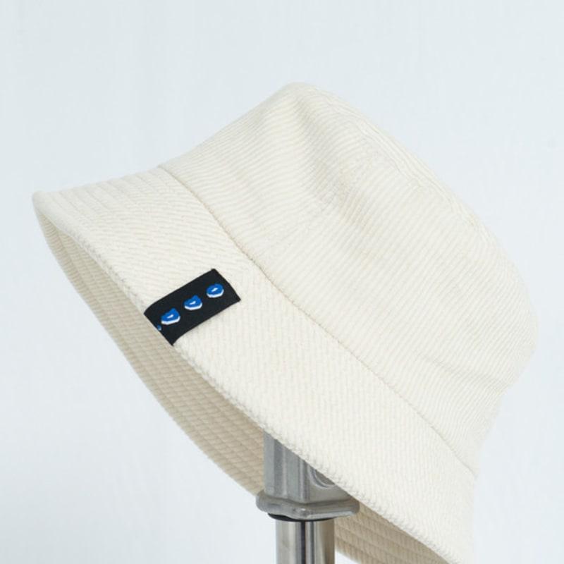 ODD DOT Cozy Corduroy Bucket Hat_White