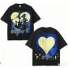Kingdom Hearts Washed T-shirt Year Round Clothing High Quality Personality Clothes Plus Size Unisex New Model Washed Vintage Loose