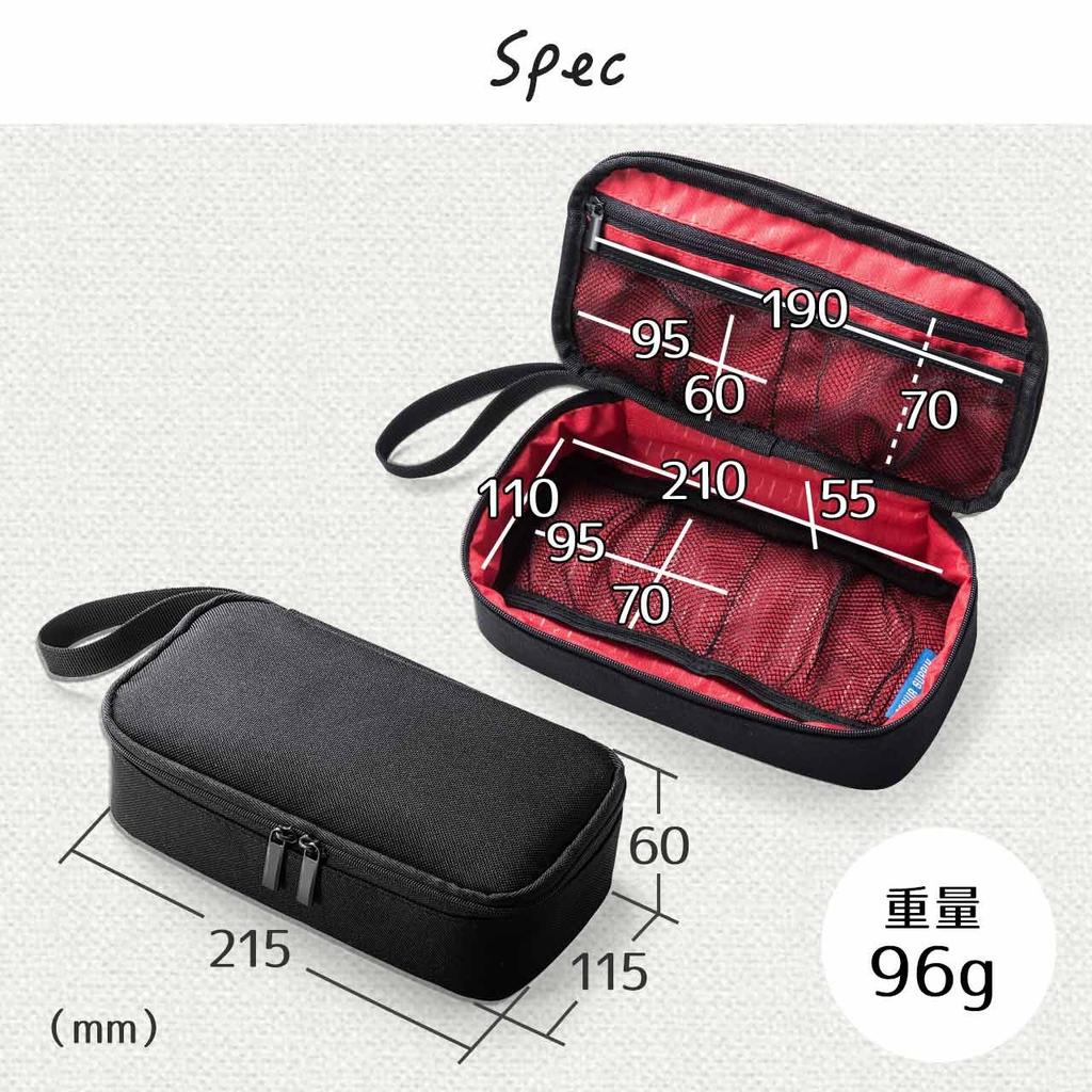 SANWA DIRECT Travel Trip Convenient Storage Pouch, Travel/Business Pouch, Navy, 200-BAGIN006NV