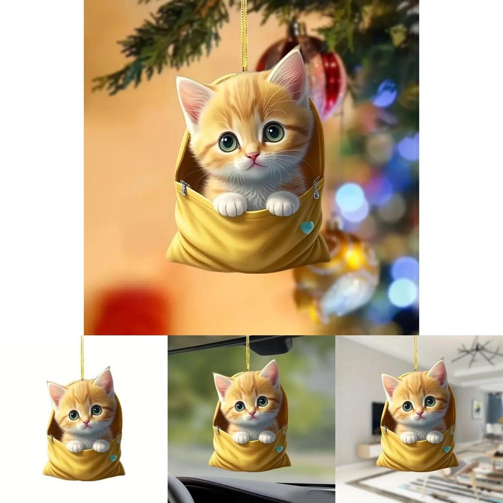 Cheerful Acrylic Animal Keychain For Car Interior And Home Decor Featuring Adorable Cats Dogs And Squirrels
