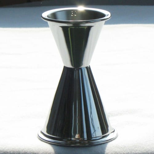 Nagao Tsubame-Sanjo Cocktail Measuring Cup/Jigger Cup, 60ml/30ml, Graduated, 18-8 Stainless Steel, Made in Japan