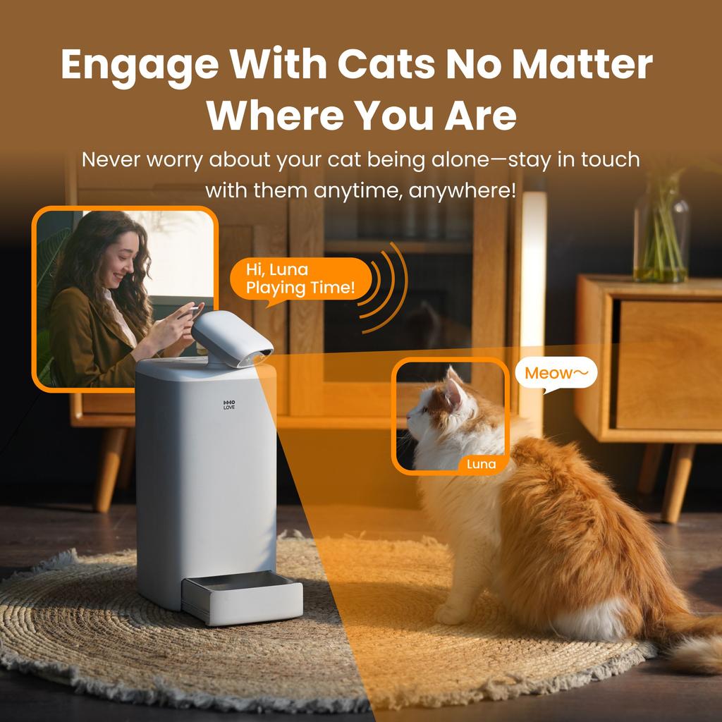 Smart Pet Feeder-Automatic Timed Feeding, Hd Live Camera, Remote Real-Time Video Voice Interaction, Home Suitable Cat And Dog Toys