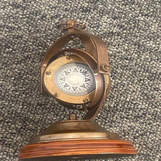 14 Cm Brass Theodolite Compass Survey Transit Telescope Gift