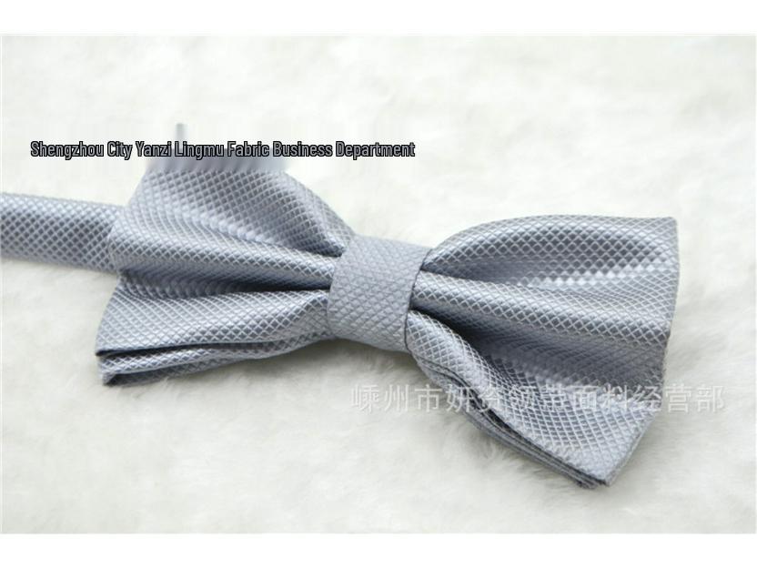 Korean Style Double Layered Solid Color Bow Tie for Men's and Women's Formal or Wedding Wear