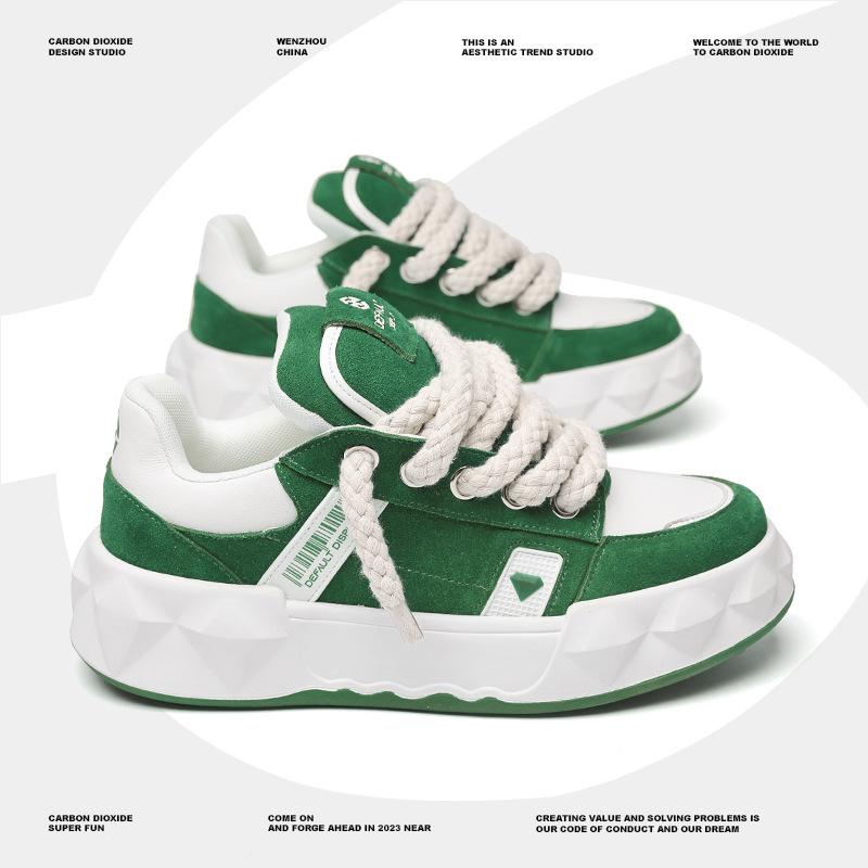 

2025 autumn new diamond Guochao platform dad shoes couple sports casual shoes bread shoes men s and women s 44 зелений