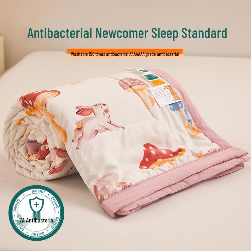 7A Antibacterial Summer Air Conditioner Quilt - Washable Cooling Cotton Quilt for Dorms and Students