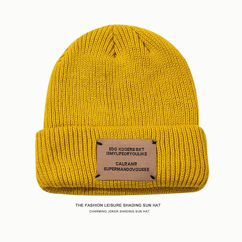 Hat Knitted Wool Hat Shows the Face Small Autumn and Winter Warm Fashion Versatile Cold Hat Women's Big Head Circumference Hat
