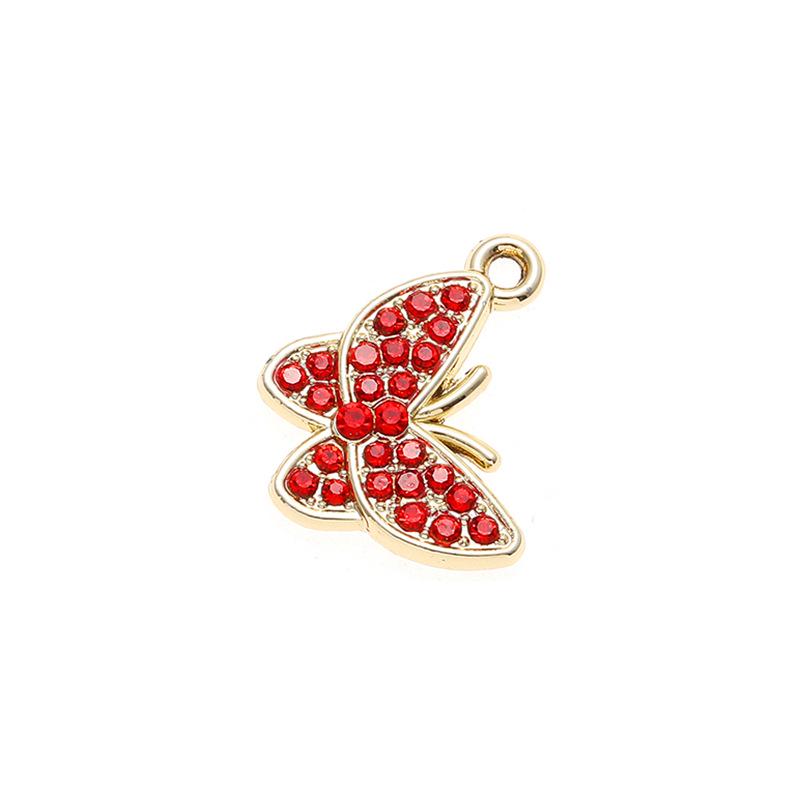 Breloque Pendentif Papillon Strass Coloré pour Bijoux, Charme pour Bracelets, Chevillères et Colliers DIY