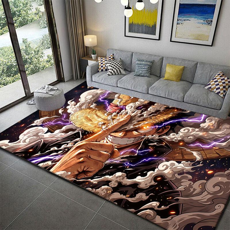 

One Piece Artistic Pattern Rug Soft Durable Non-Slip Home Living Decor 60x90cm