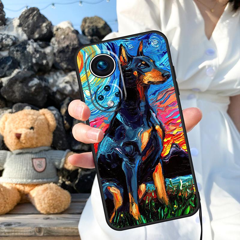 Dachshund Doberman Dog Phone Case For Honor 90 Lite 50 70 Magic 5 6 Pro X6 X7 X8 X9 X6a X7a X8a X9a X9b X8b Cover