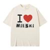 I Love Mitski Print Tshirt Men Women Fashion Casual Oversized T-shirts Unisex Pure Cotton Short Sleeve Tees Vintage Streetwear