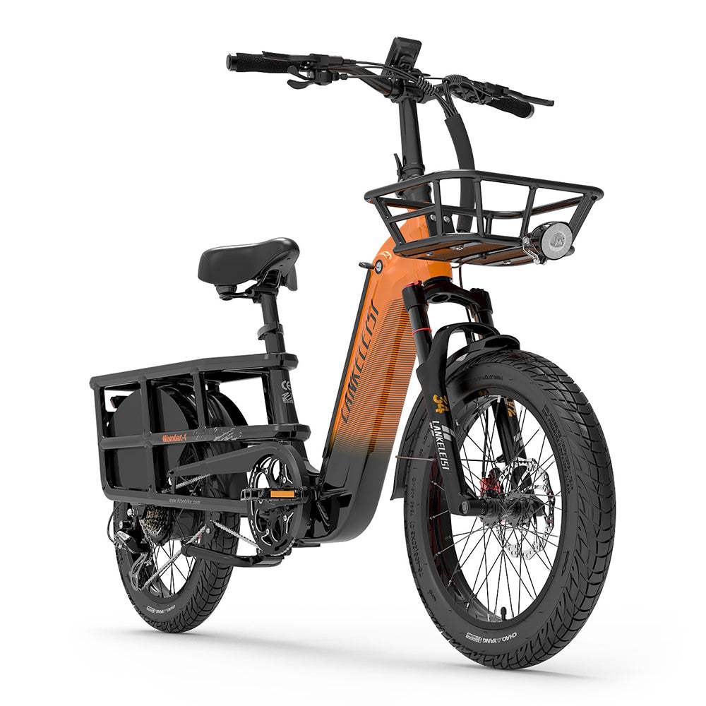 LANKELEISI WOMBAT Cargo E-Bike 1000W, 48V 20Ah, Max Load 200KG, Hydraulic Disc Brake, Shimano 7-Speed, Torque Sensor, Thumb Throttle