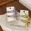 Women Hairpins Shiny Rhinestones Patchwork Color Ribbon Bow Stable Grip Hair Clips