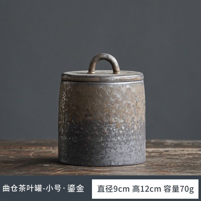 Modern Gilt Ceramic Tea Caddy Kitchen Seal Moisture-proof Storage Bottle Coffee Bean Tea Caddy Storage Container Home Decoration