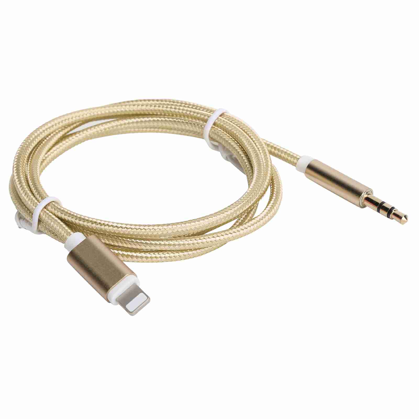 

Автомобильный AUX-кабель для IOS 12 3,5 мм AUX o для IOS Интерфейсный адаптер Нейлоновый плетеный кабель Желтый жёлтый