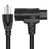 Portable Sturdy Professional Equipment Power Cable NEMA 5 15P to C13 and 5 15R Paralleled Connection Casual Use