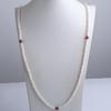 New Design Natural Freshwater Pearl Long Necklace for Women Flower Clasp Necklace Sweater Chain Fashion Jewelry