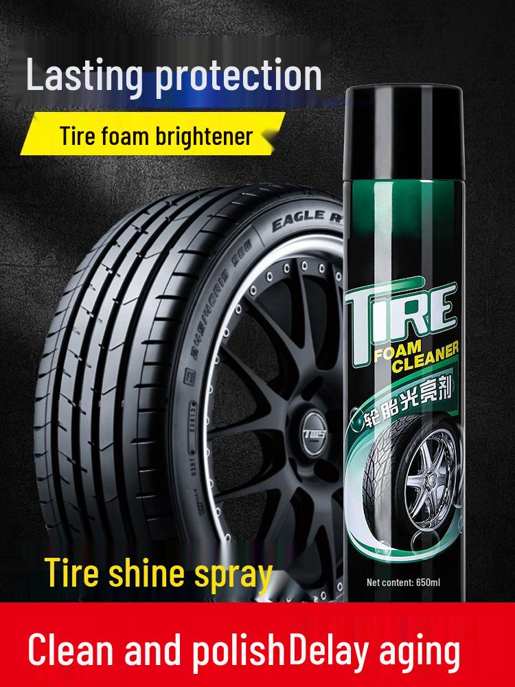 Car Tire Wax & Brightener: Foam Cleaner & Waterproof Maintenance for Anti-Aging