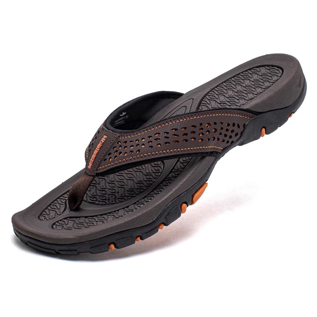 HOBIBEAR Herren Sommer-Flip-Flops mit Fußgewölbeunterstützung und dicker Sohle für den Außenbereich, Strand oder Zuhause.