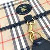 BURBERRY Check Document Pouch Clutch bag Canvas/Leather Beige