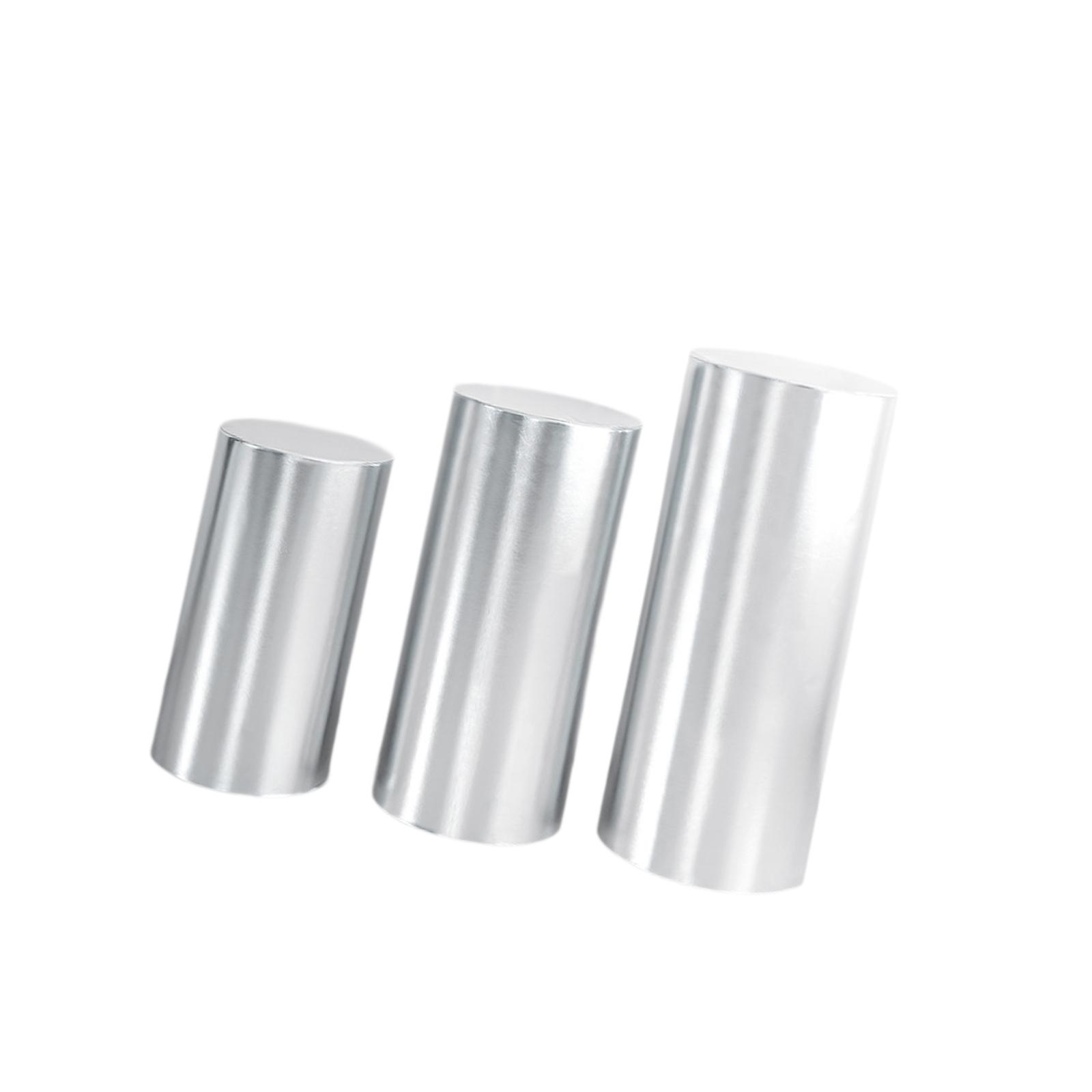 

3Pcs Cylinder Pedestal Covers Elastic for Engagement Thanksgiving Graduation серебряный
