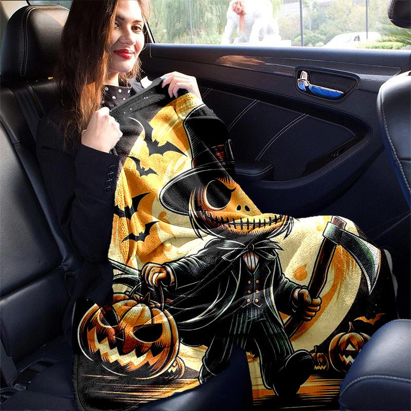 1pc Halloween Demon Blanket Soft Warms for Home Decor Gift, Living Room, Travel, Camping, Car Blankets