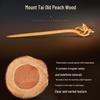 Peach Wood Ancient Style Hairpin for Qipao and Hanfu Headwear