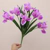Real Touch Artificial Iris Flower Branch Realistic Cymbidium Branch Faux Flower  Living Room