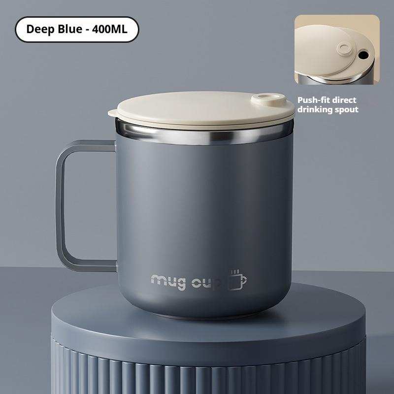 400ML Leak Proof Drinking Cup Stainless Steel Coffee Cup With Lid Drinkware Double Wall Water Bottle Thermal Cup Milk Coffee Mug