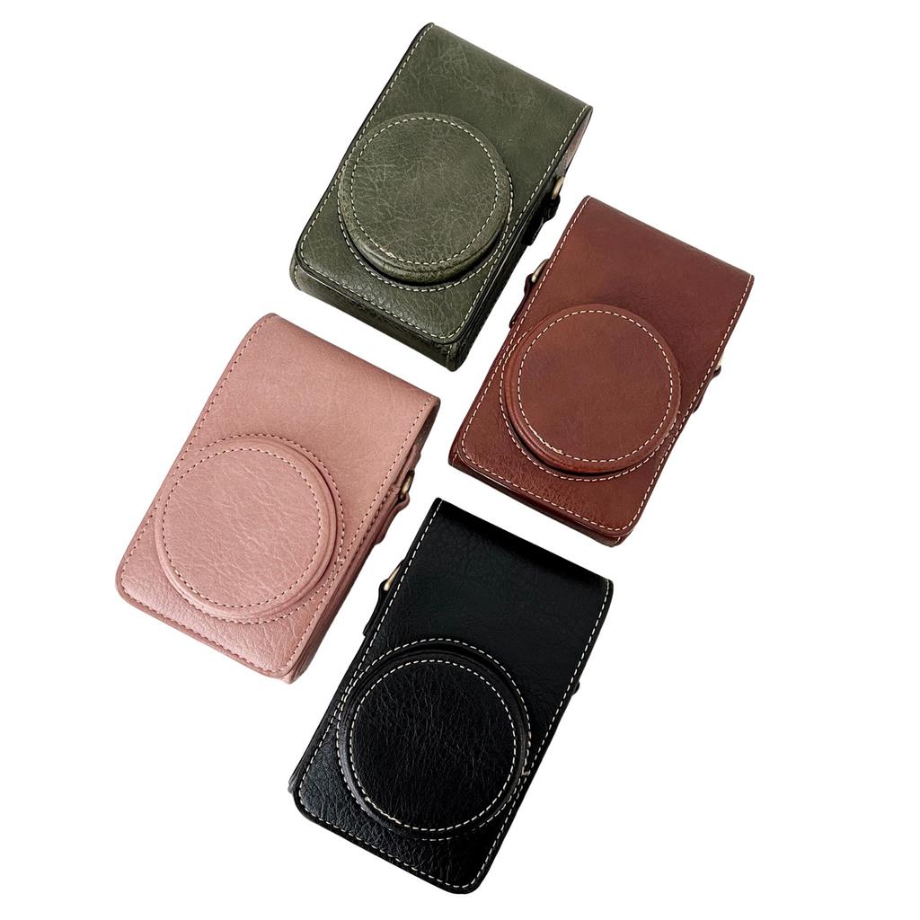 Digital Case Pu Protective Camera Leather Camera Storage Bag With Removable Shoulder Strap