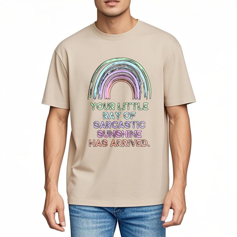 Modisches Sommer-T-Shirt für Herren Dein kleiner Sonnenstrahl des Sarkasmus ist angekommen Kurzarm Reise O-Ausschnitt T-Shirt