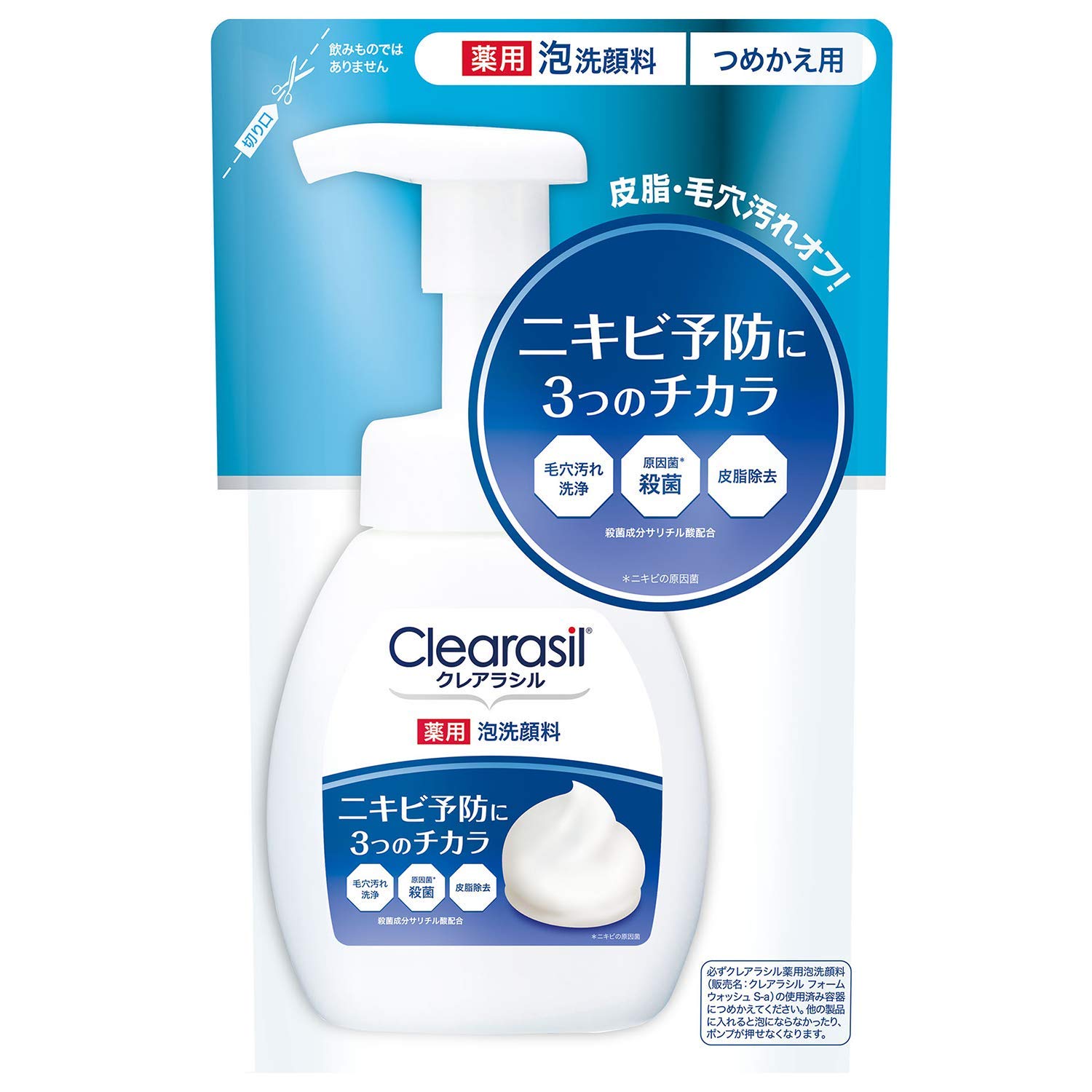 

Clearasil medicated foam facial cleansing foam 10 refill x set [clearasil] (180ml) 5-piece