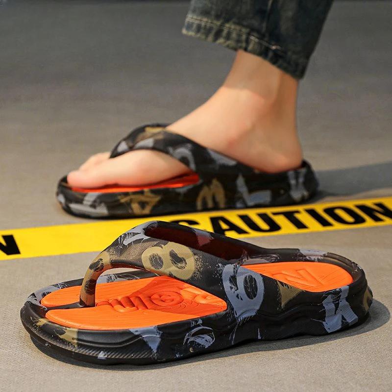 Fashion Slippers for Men Slip-resistant Shoes Eva Beach Sandals Man Cheap Korean Style Summer Sale Low Price Adult Trend 2024 Style Fun