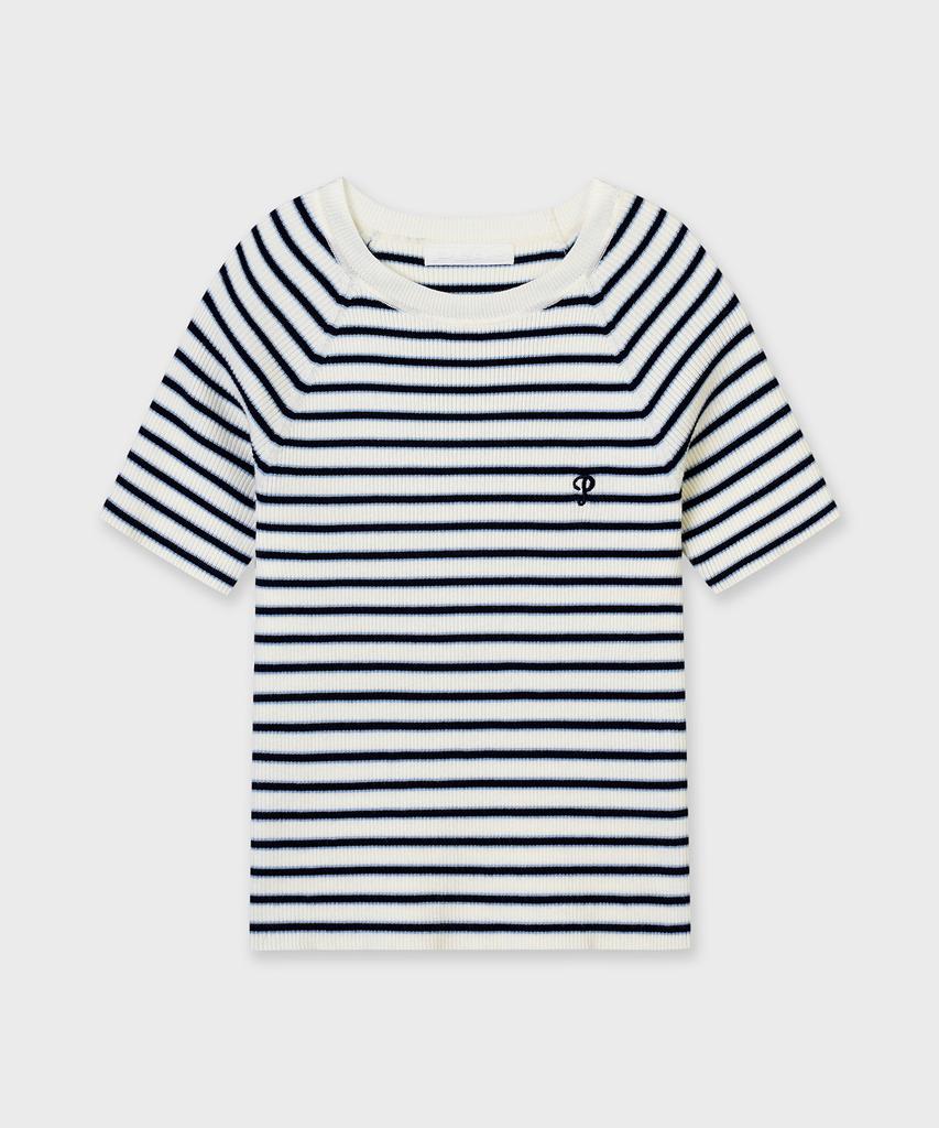 PLAC WOMEN Striped Ribbed Half Knit 2 Colors