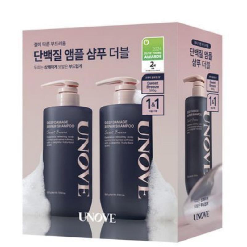 Unove Deep Damage Repair Shampoo 500g (2pcs / Sweet Breeze + Sweet Breeze)