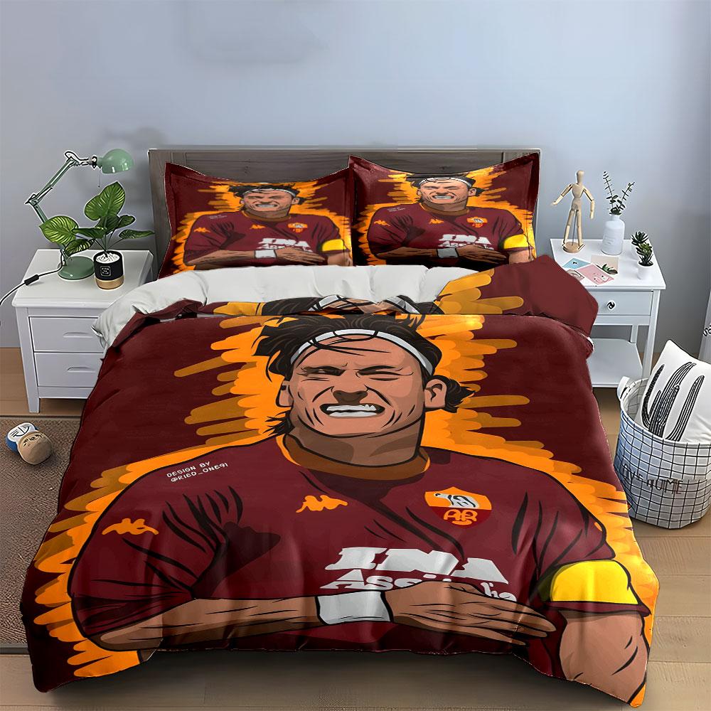 Illustrated football player design. Bedding sets Duvet cover sets Duvet covers Pillowcases(1* Duvet Cover 2* Pillowcases without duvet insert)