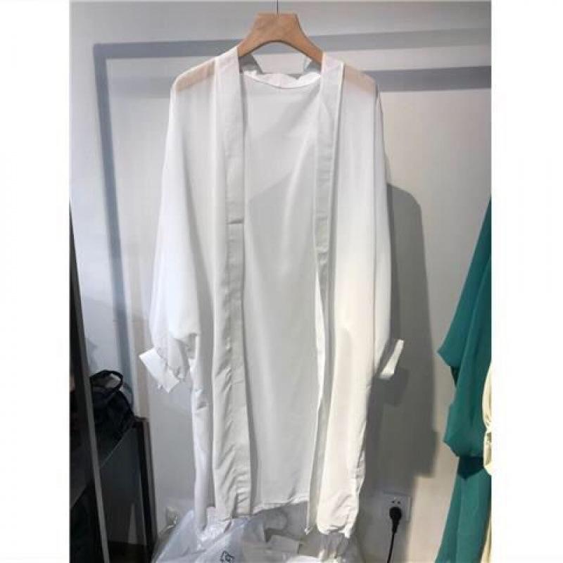 Women s Lightweight Summer Vacation Beach Cover-Up: Mid-Length, Loose-Fit Chiffon Cardigan S