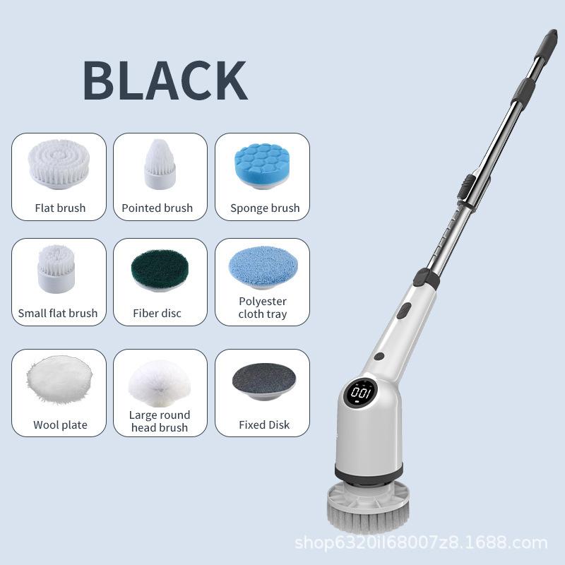 

Щетка для чистки Выдвижная щетка для чистки Щетка для чистки ванной комнаты Электрическая щетка для чистки чёрный