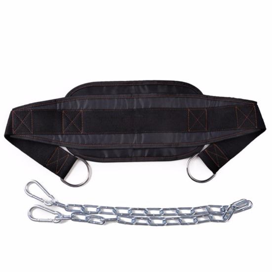 Weight Training Belt Chain Adjustable Gym Fitness Workout Waist Pull Up Strap